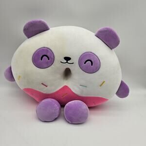 Snoozie Pals Donut Panda Plush Pillow Stuffed Animal Pink Purple Linzy Toys